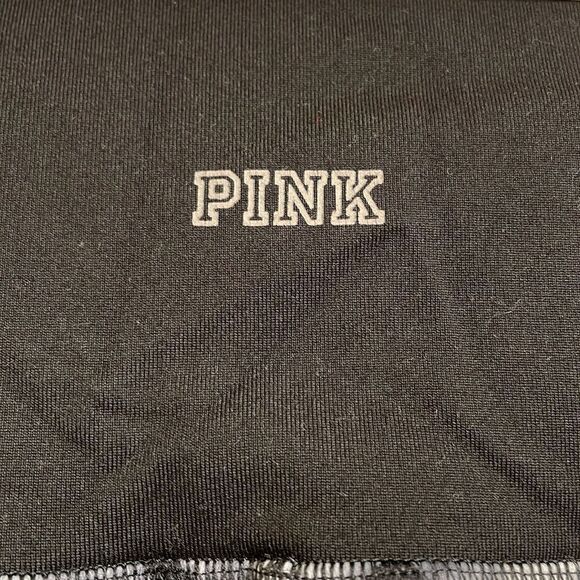 PINK Victoria’s Secret black/gray tropical palm leaf ultimate leggings, size L - Picture 7 of 8